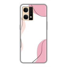 Чехол цветочный дизайн для Oppo Reno7 4G – Розовый фон