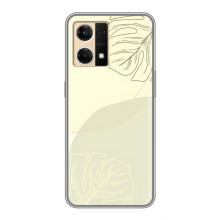 Чехол цветочный дизайн для Oppo Reno7 4G – Зелёный фон