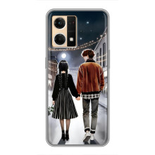 Чохол з дизайном Венздей 2 на Oppo Reno7 4G – Венздей і Тайлер