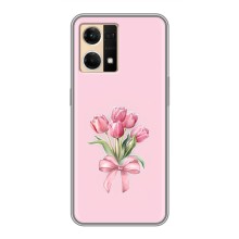 Чохол з розовим принтом для Oppo Reno7 4G (Букет квітів)