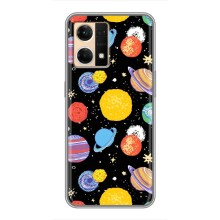 Космічні Чохли для OPPO Reno7 4G (VPrint) (Намальовані планети)