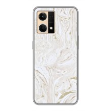 Мраморний чехол на Oppo Reno7 4G (VPrint) (Білий мрамор)