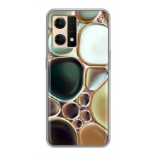 Мраморний чехол на Oppo Reno7 4G (VPrint) (Радужний Мрамор)