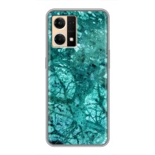 Мраморний чехол на Oppo Reno7 4G (VPrint) (Зелений мрамор)