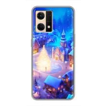Різдвяні Чохли для Oppo Reno7 4G (VPrint) (Різдвяне місто)