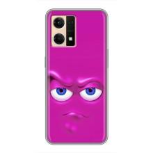 Силиконовые Чехлы (смешные стикеры) для Oppo Reno7 4G – Хитрая мордочка