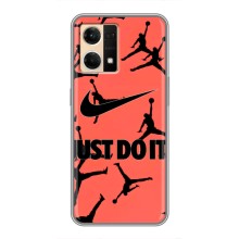 Силиконовый Чехол Nike Air Jordan на Оппо Рено 7 (4G)