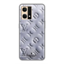 Текстурный Чехол Louis Vuitton для Оппо Рено 7 (4G) (Белый ЛВ)