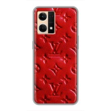 Текстурный Чехол Louis Vuitton для Оппо Рено 7 (4G) (Красный ЛВ)