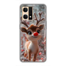 Яскравий чохол для Oppo Reno7 4G з Зимові Оленята