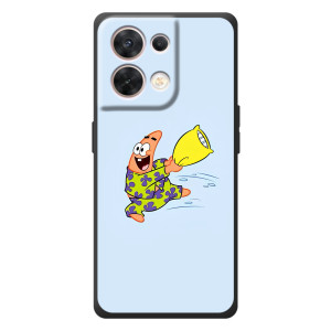 Чехлы с Патриком на OPPO Reno 8 5G (Патрик с подушкой)