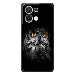 Чехлы с принтом СОВЫ для OPPO Reno 8 5G – Сова на чёрном