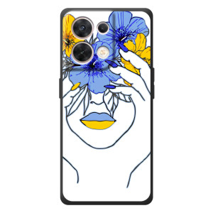 Чехол на OPPO Reno 8 5G Украинский дизайн (Украинка на всю голову)