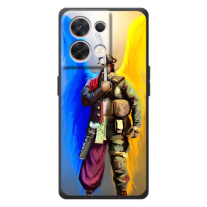 Чехол с картинкой (Патриотический КОЗАК) на OPPO Reno 8 5G – Козак с крыльями
