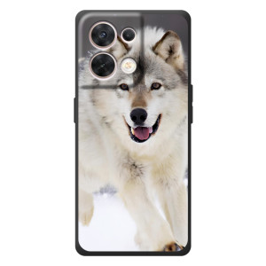 Чехол с Волком на OPPO Reno 8 5G – Волк на снегу