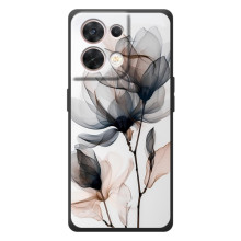 Чехол с цветочным принтом на 

ОПО Reno 8 5G 
 – Цветы на белом