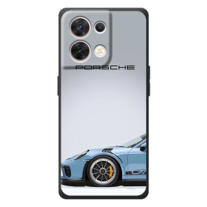 Чохол з авто Порше для OPPO Reno 8 5G – Блакитний Порше