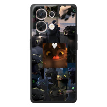 Чехол как приручить дракона на OPPO Reno 8 5G – Дракон коллаж