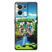 Чохол з картинками Майнкрафт для 

ОРО Reno 8 5G – Майнкрафт фон