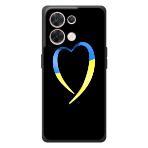 Силиконовый Чехол на OPPO Reno 8 5G (Я-Украина) – Украинское сердце