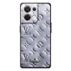 Текстурный Чехол Louis Vuitton для ОПО Reno 8 5G – Белый ЛВ