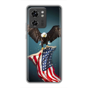 Чехол Флаг USA для OPPO Reno 8 Pro 5G – Орел и флаг
