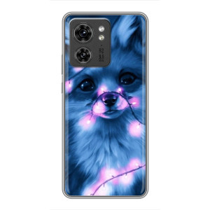 Чехол с принтом лисички на ОППО Рено 8 Про 5Г (Лисица с гирляндой)