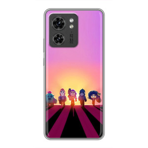 Силиконовый Чехол на OPPO Reno 8 Pro 5G с картинкой Brawl Stars (Персонажи в закате)