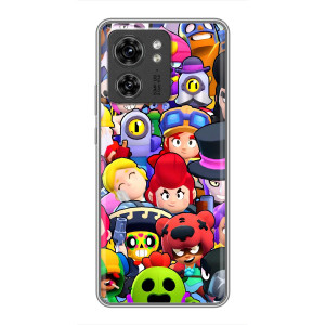Силиконовый Чехол на OPPO Reno 8 Pro 5G с картинкой Brawl Stars (Персонажи)
