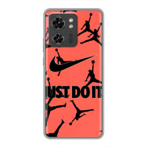Силиконовый Чехол Nike Air Jordan на ОППО Рено 8 Про 5Г – Just Do It