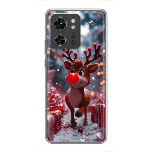 Яркий чехол для OPPO Reno 8 Pro 5G с Зимними Оленятами
