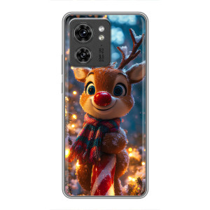 Яркий чехол для OPPO Reno 8 Pro 5G с Зимними Оленятами