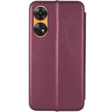 Шкіряний чохол-книжка Classy для Oppo Reno 8 T 4G – Бордовий
