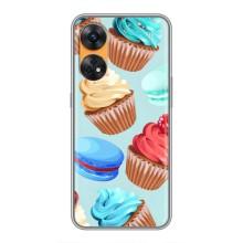 Чехлы с Фруктами для Oppo Reno 8T (VPrint) (Кексики)