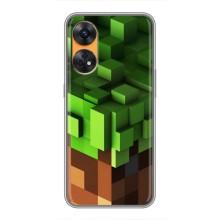 Чехол Майнкрафт на Oppo Reno 8T (AlphaPrint) Minecraft (текстура Майнкрафт)