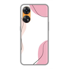 Чехол цветочный дизайн для Oppo Reno 8T – Розовый фон