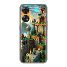 Чохол з картинками Майнкрафт для OPPO Reno 8Т – Місто Майнкрафт