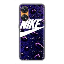 Чехол с логотипом Найк на Oppo Reno 8T (Найк на фиолетовом)