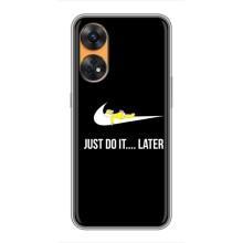 Чехол с логотипом Найк на Oppo Reno 8T (Nike just do it)