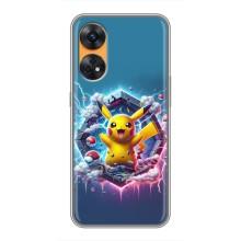 Чехол с Пикачу на Oppo Reno 8T – Лого Пикачу