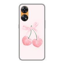 Чехол с розовым рисунком для Oppo Reno 8T – Розовые вишни