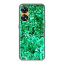 Мраморный чехол на Oppo Reno 8T (VPrint) (Салатный Мрамор)