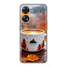 Чехол с уникальным дизайном «Осень с кофе» для Oppo Reno 8T – Кофе на природе