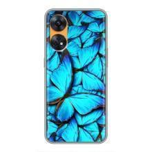 Силиконовый бампер с картинкой животных для Oppo Reno 8T (Крылья бабочек)