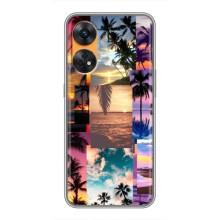Силиконовый чехол с КАРТИНКАМИ лето для Oppo Reno 8T (AlphaPrint) (Летний отпуск)