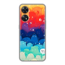 Силіконовий чохол з котиком для Oppo Reno 8T (Mew)