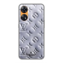 Текстурный Чехол Louis Vuitton для Оппо Рено 8Т (Белый ЛВ)