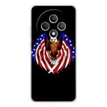 Чехол Флаг USA для OPPO Reno12 F – Крылья США