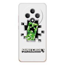 Чохол Майнкрафт на OPPO Reno12 F (AlphaPrint) Minecraft (кріпер Майнкрафт)