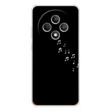 Чехол с картинками на черном фоне для OPPO Reno12 F – Ноты
